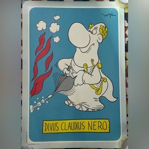 VTG 1969 Vittorio Vighi La Lupa Divus Claudus Nero Rome Offset Poster